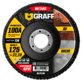 Круг лепестковый 125 мм 100A по металлу GRAFF