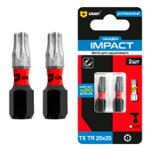 Бита TXTR 25x25 мм 2 шт. в блистере Impact GRAFF серия "Expert"