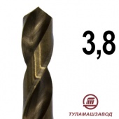 Сверло по металлу кобальтовое 3,8 мм Туламаш