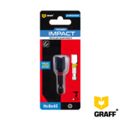 Бита SW 8x45 мм для кровельных саморезов 1 шт. в блистере Impact GRAFF серия "Expert"