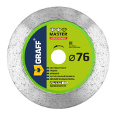 Алмазный диск 76 мм по керамограниту Speedceramic тонкий рез GRAFF серия "Master"