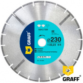 Алмазный диск по мрамору и стеклу 230х4х22,23 мм GRAFF серия "Master"