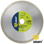 Алмазный диск по керамике 200x10x2,4x30/25,4/22,23 мм GRAFF "Master"