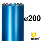 Коронка алмазная 200 мм для бурения армированного бетона GRAFF