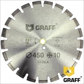 Алмазный диск по асфальту 450x10х3,6х25,4 мм GRAFF