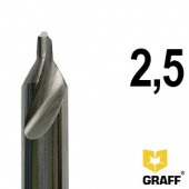 Сверло центровочное 2,5 мм по металлу GRAFF