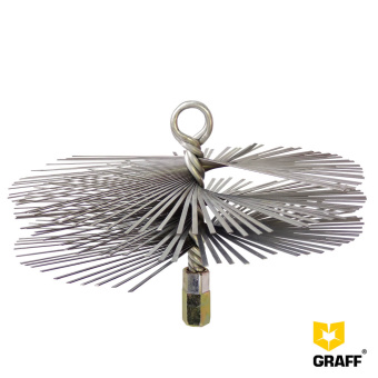 Щетка стальная круглая для чистки дымохода GRAFF