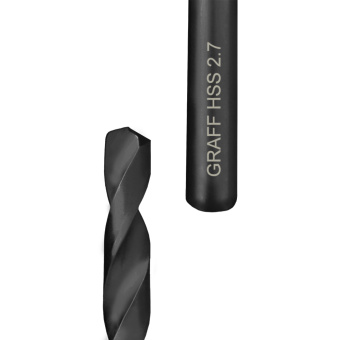 Сверло по металлу 2,7 мм парооксидированное GRAFF россыпь