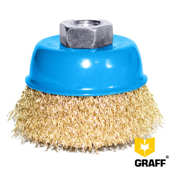 Щётка по металлу Ø 65 М14 чашечная гофрированная GRAFF