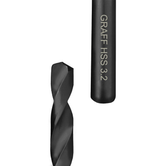 Сверло по металлу 3,2 мм парооксидированное GRAFF в блистере