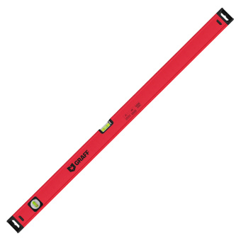 Уровень строительный усиленный 1000 мм 2 глазка DC520 Expert GRAFF