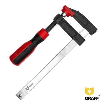 Струбцина столярная 50 мм ширина 150 мм F-образная PYF002 GRAFF