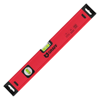 Уровень строительный усиленный 400 мм 2 глазка DC520 Expert GRAFF