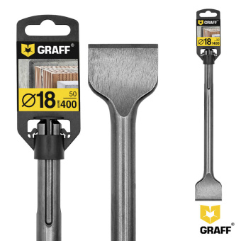 Зубило плоское 18х400х50 мм SDS-max GRAFF