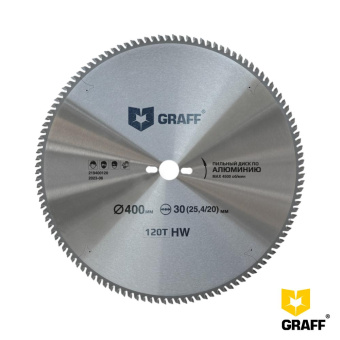 Пильный диск по алюминию 400 мм 120 зубьев GRAFF серия "Expert"