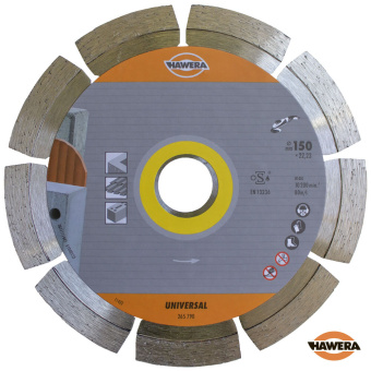 Алмазный диск по бетону 150x22,23 мм HAWERA