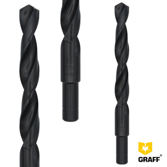 Сверло по металлу 17 мм с проточенным хвостовиком GRAFF