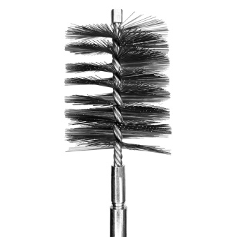 Щетка (ёрш) стальная 90 мм, М12 для чистки труб GRAFF